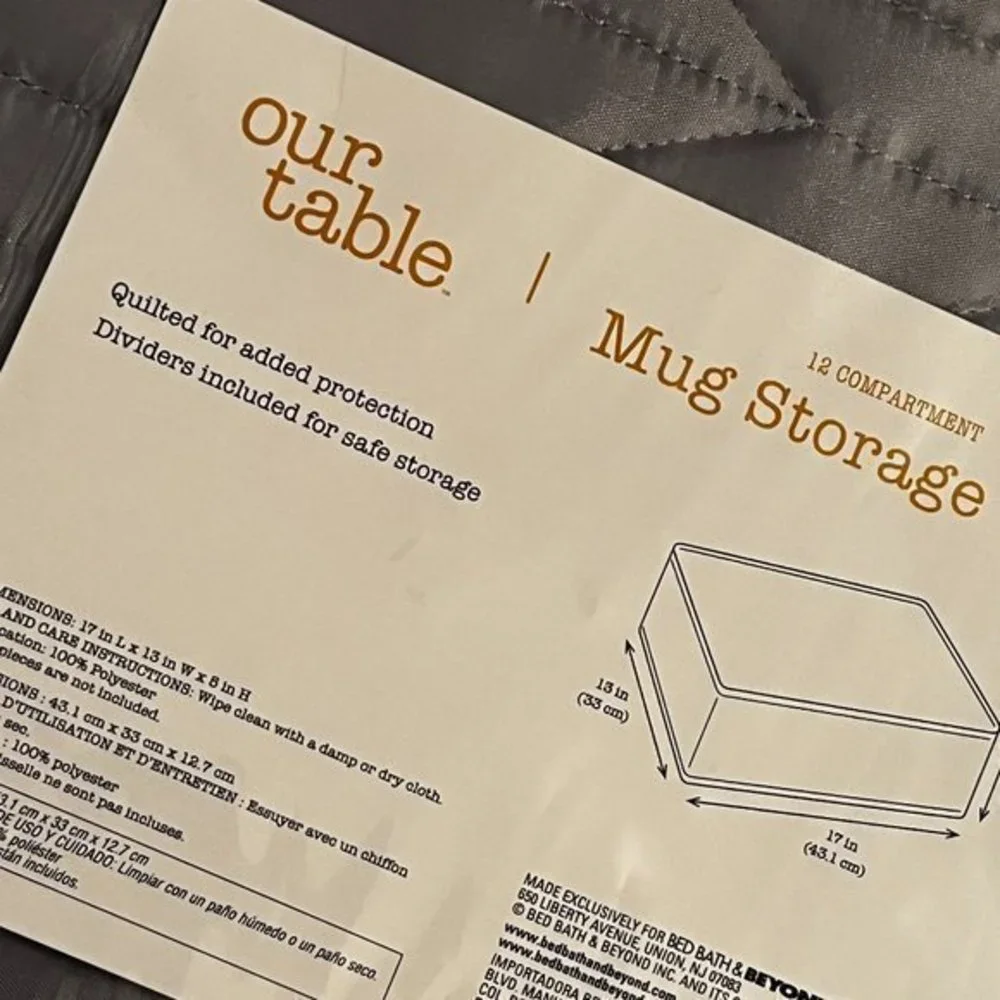 Mug Storage Case for‎ 12 Mugs (new) (home)